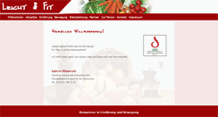 Desktop Screenshot of leicht-und-fit.de